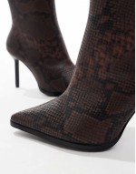 Huge Discount ‌Stylish Elvio heeled ankle boots in snake