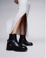 Breaker Biker Ankle boot in Black Leather