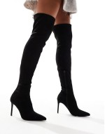 Kathryn high-heeled over the knee boots in micro