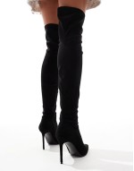 Kathryn high-heeled over the knee boots in micro