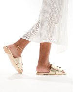weave slides in gold