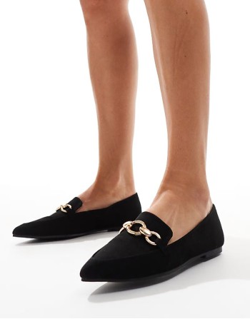 Loss-Making Felicity pointed flat shoes in black