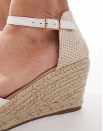 Beech closed toe espadrille wedge in white pu