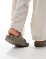 double strap sandal in light brown